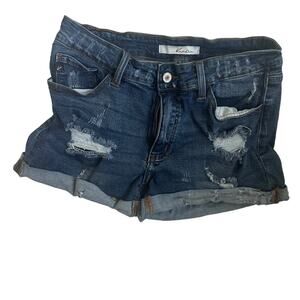 KancCan Women Jean Shorts 28 Blue Distress Daisy Dukes‎ Cowgirl Festival Denim